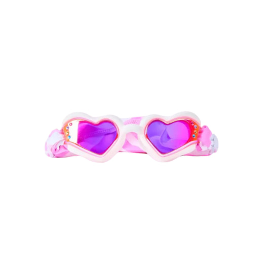 Soft Crush Fabric Strap Heart Swim Goggles