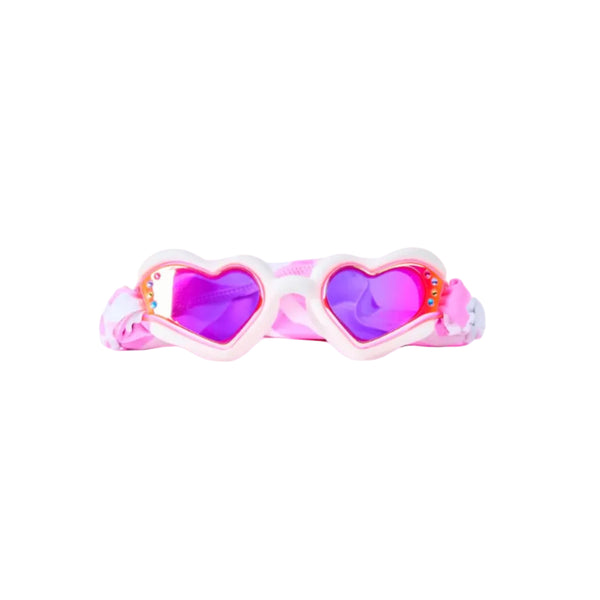 Soft Crush Fabric Strap Heart Swim Goggles