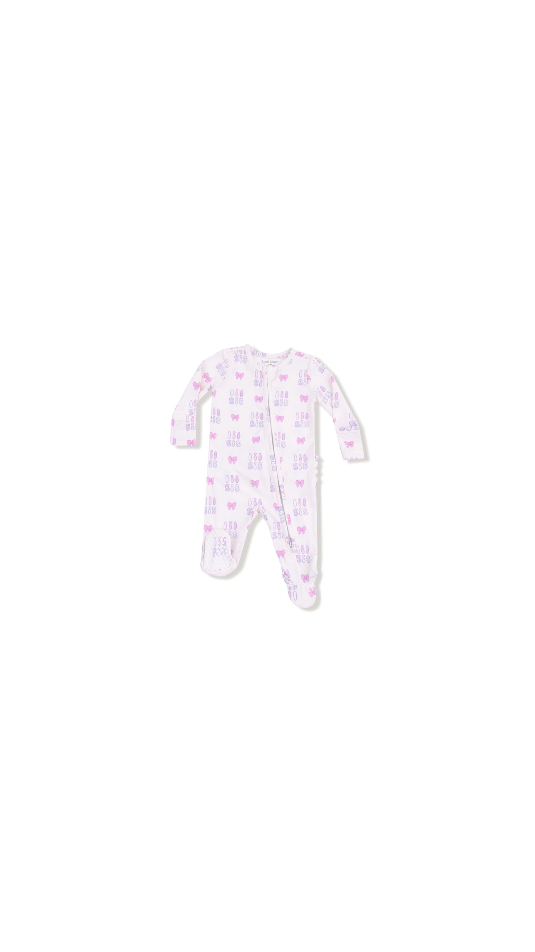Lil Sis -  2 Way Zipper Ruffle Back Footie