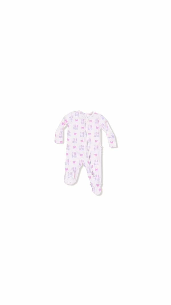 Lil Sis -  2 Way Zipper Ruffle Back Footie