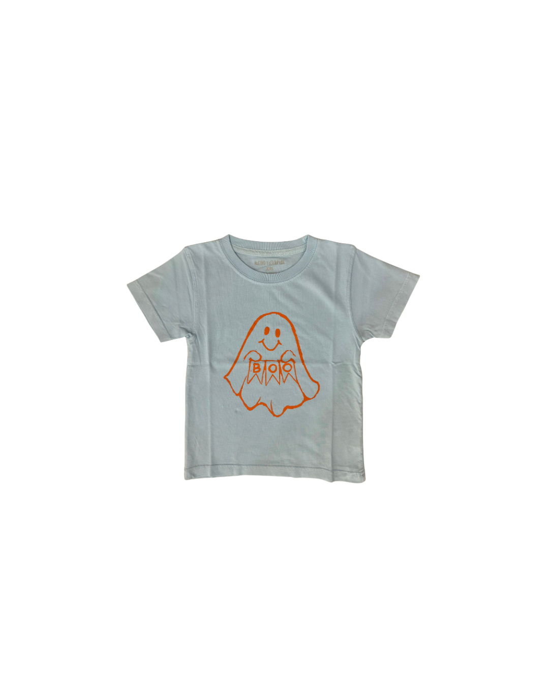 Short Sleeve Light Blue BOO Ghost T-shirt