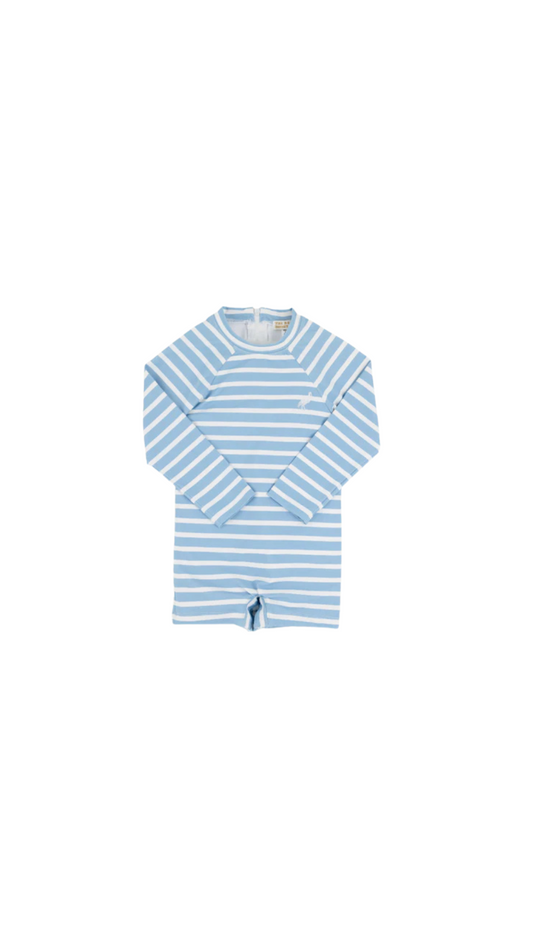Sarasota Sky Stripe Price Pool Romper