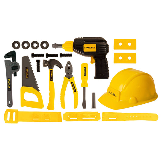 Red Toolbox Stanley Jr. 19-Piece Pretend Play Tool Set