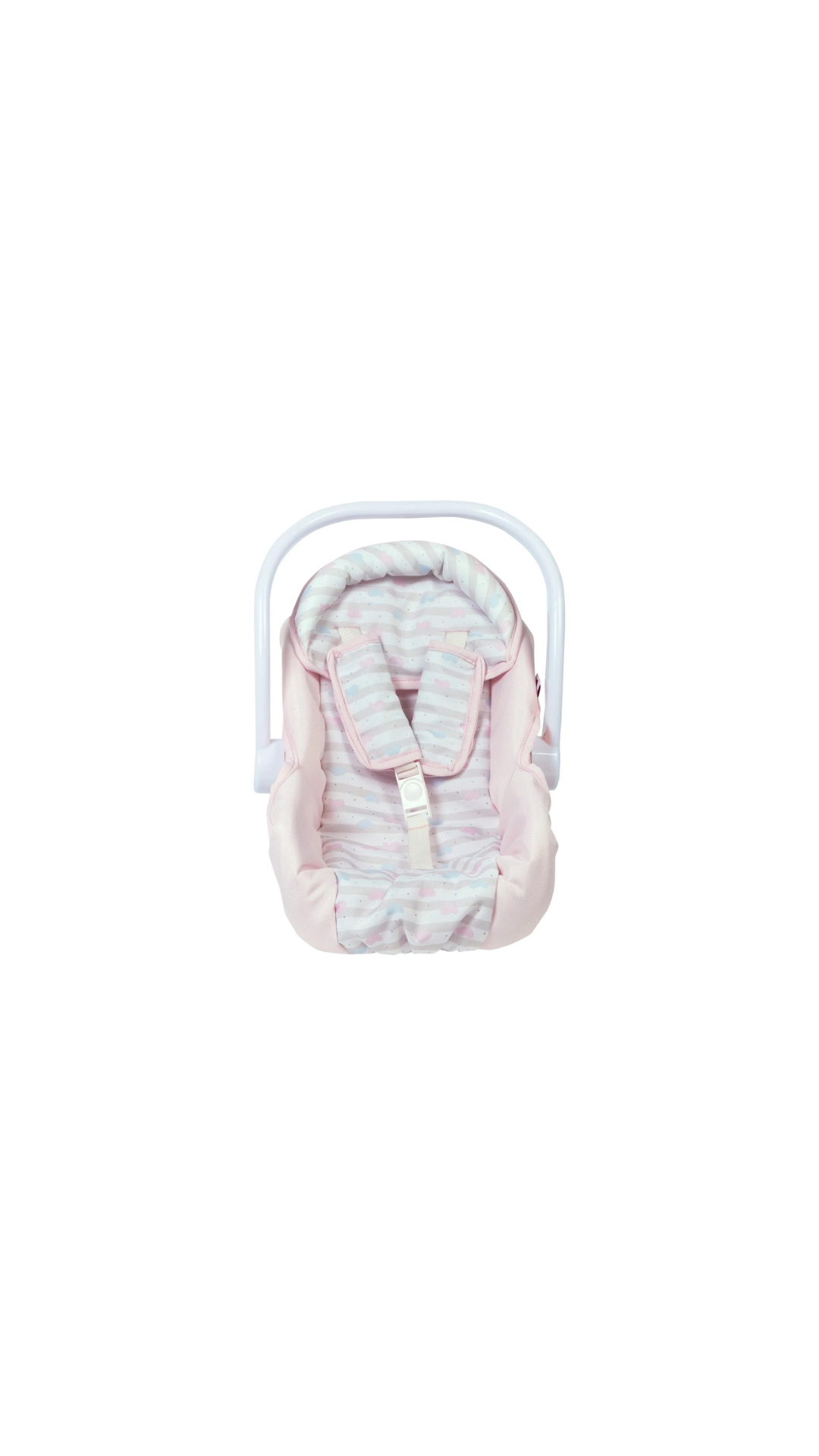 Adora Baby Doll Car Seat Carrier - Pastel Pink Hearts