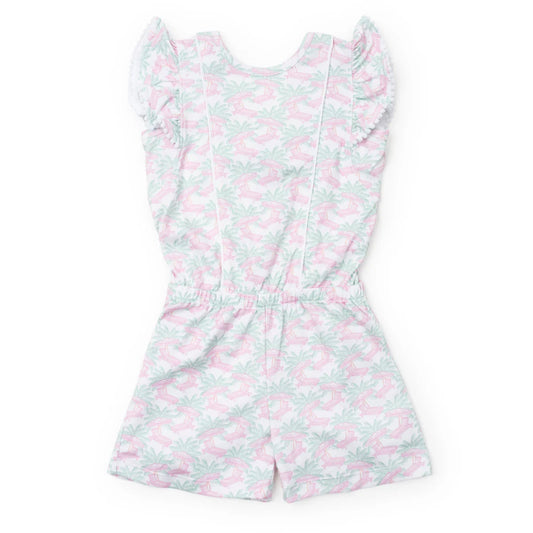 Rae Girls' Romper - Poolside Palms