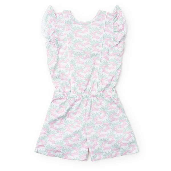 Rae Girls' Romper - Poolside Palms