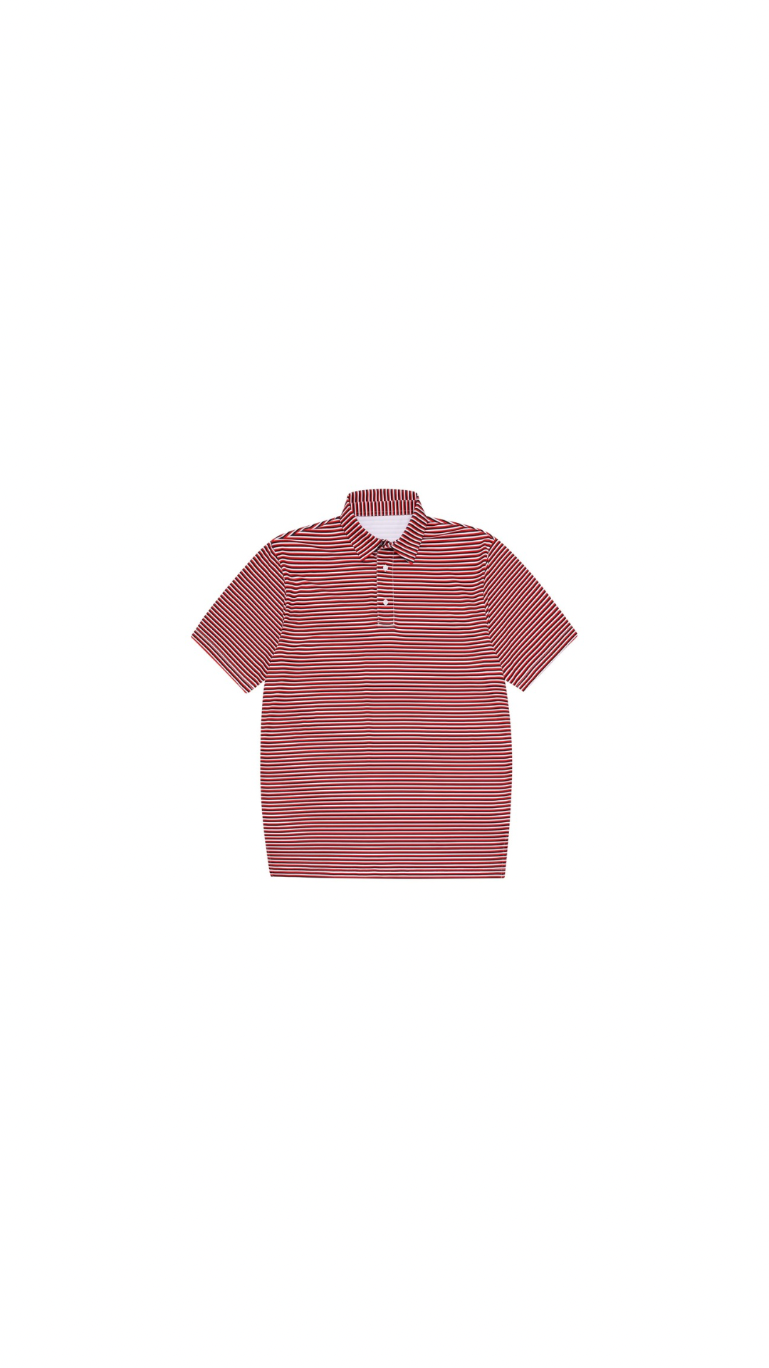 Red/Black/White Striped Polo