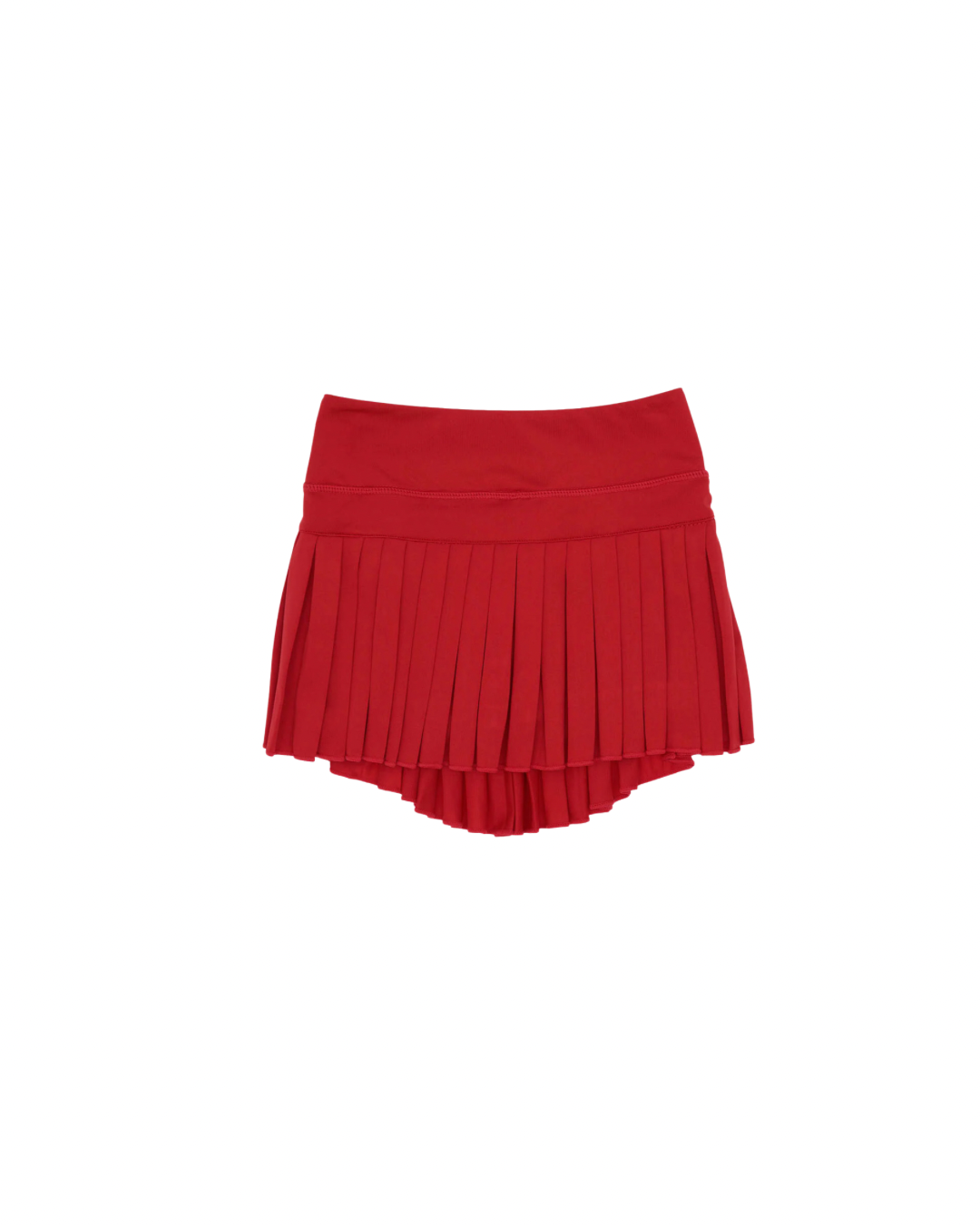 Mini Pleated Skort in Solid Red