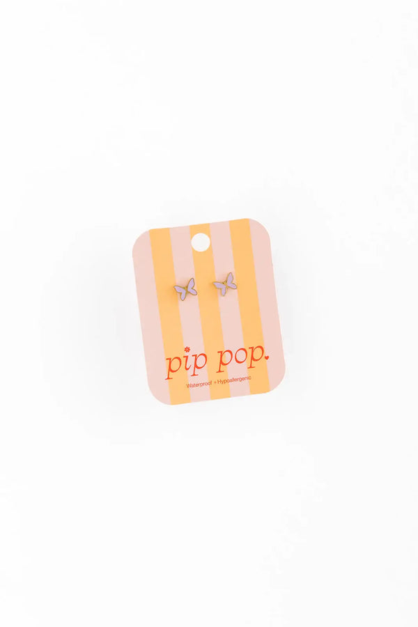 Enamel Butterfly Stud Earrings