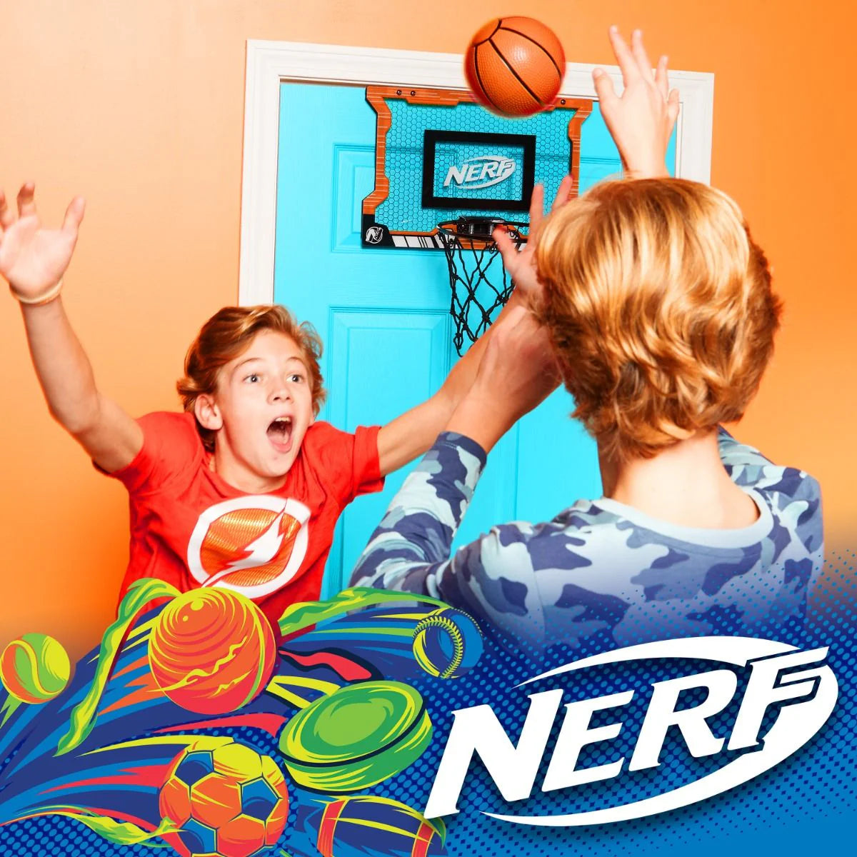 Nerf Pro Hoops Basketball Set Orange