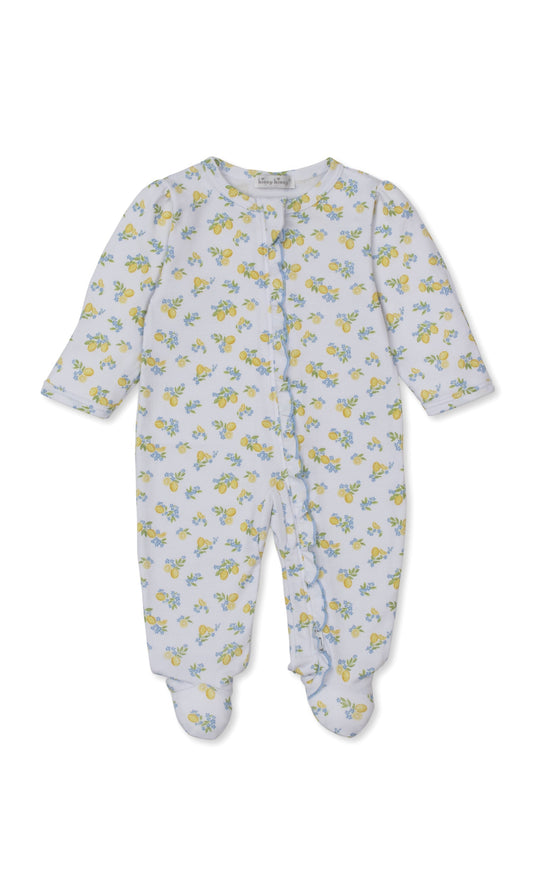 Lemon Blossoms Multi- Footie with Zipper PRT