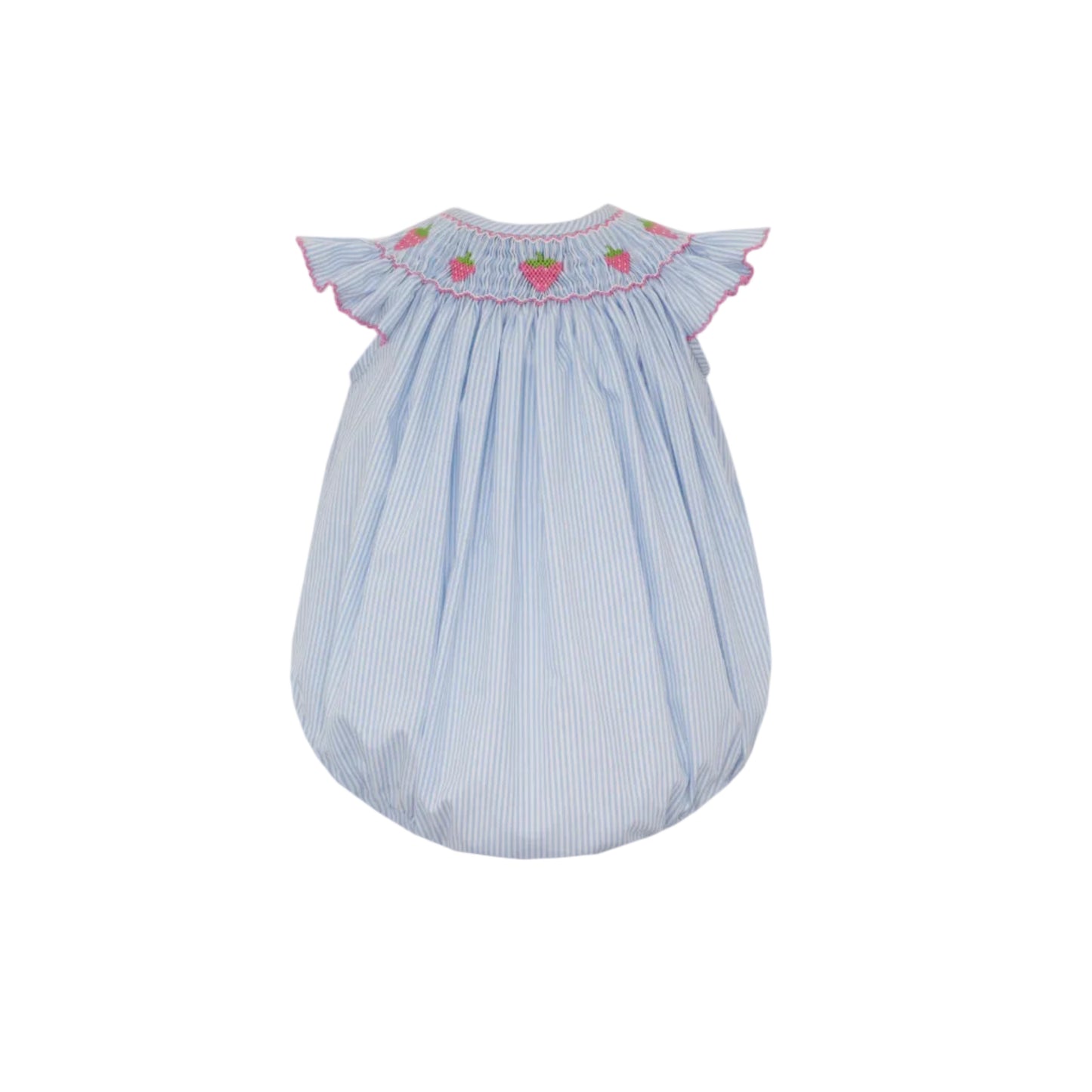 Strawberry- Blue Stripe Angel Wing Bishop Bubble