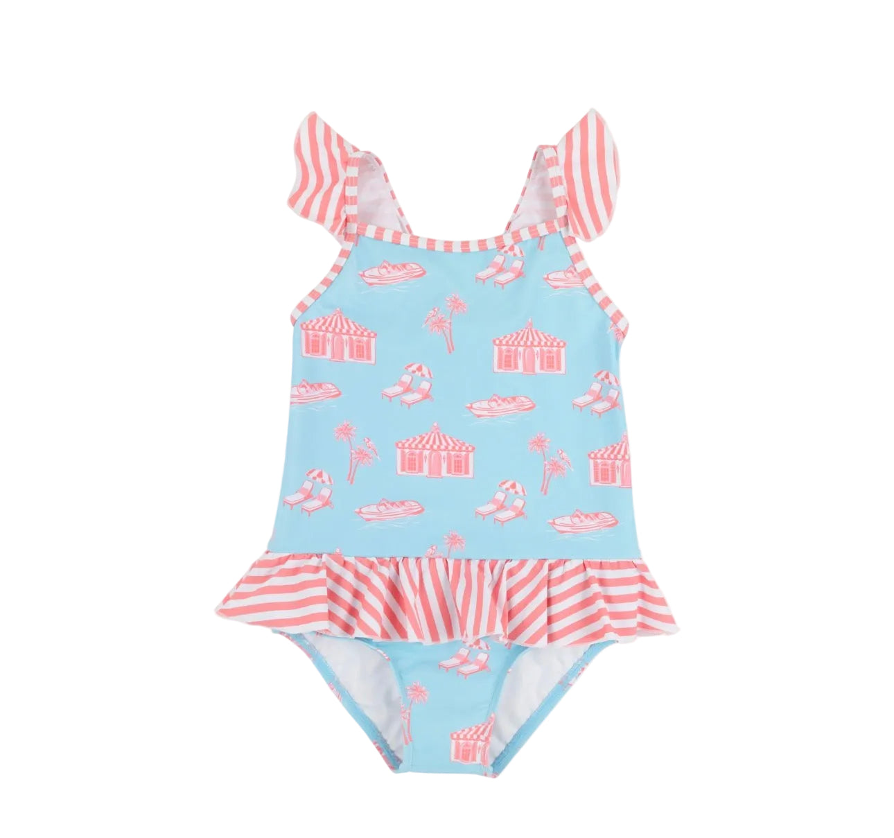St. Lucia Swimsuit Parrot Cay Canopy/Parrot Cay Coral Stripe