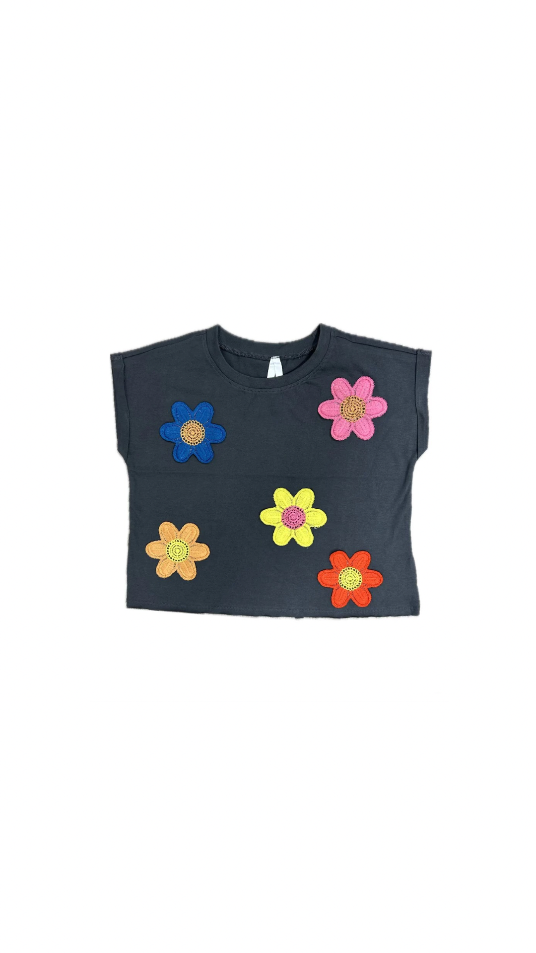 Crochet Flowers Sleeveless Shirt