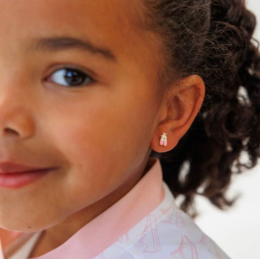 Ballet Slipper  Stud Earrings