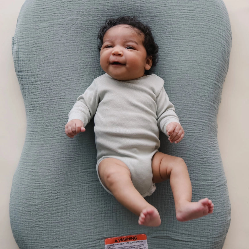 Lounger Curve Muslin Cover | Slate