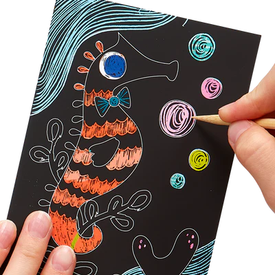 Mini Scratch & Scribble Art Kit: Friendly Fish