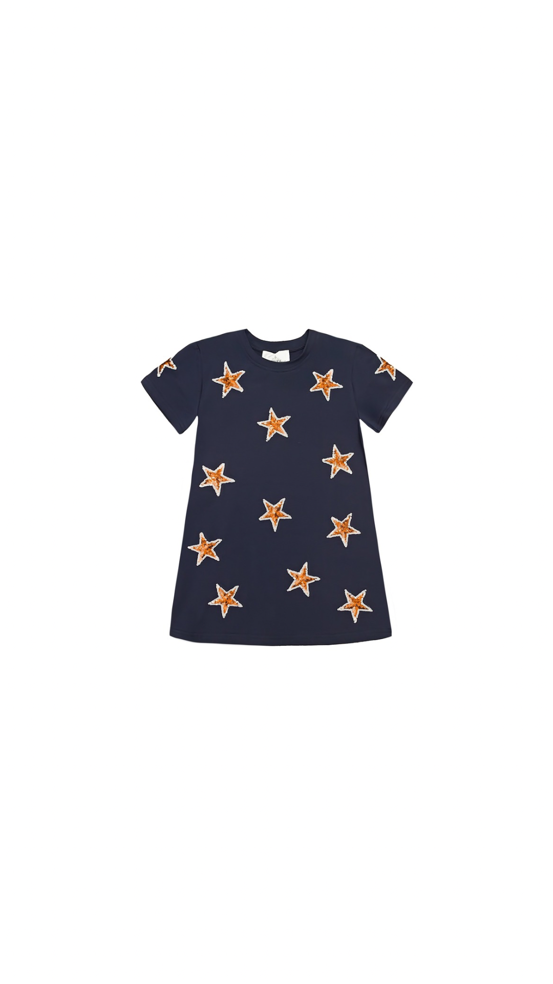 Navy and Orange Star Dress
