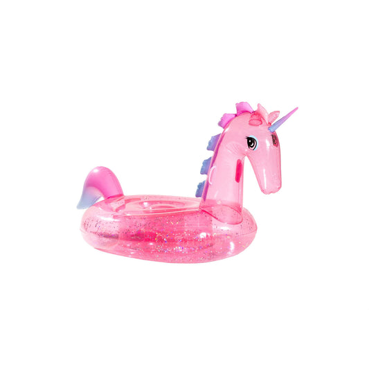 Clear Pink Glitter Unicorn