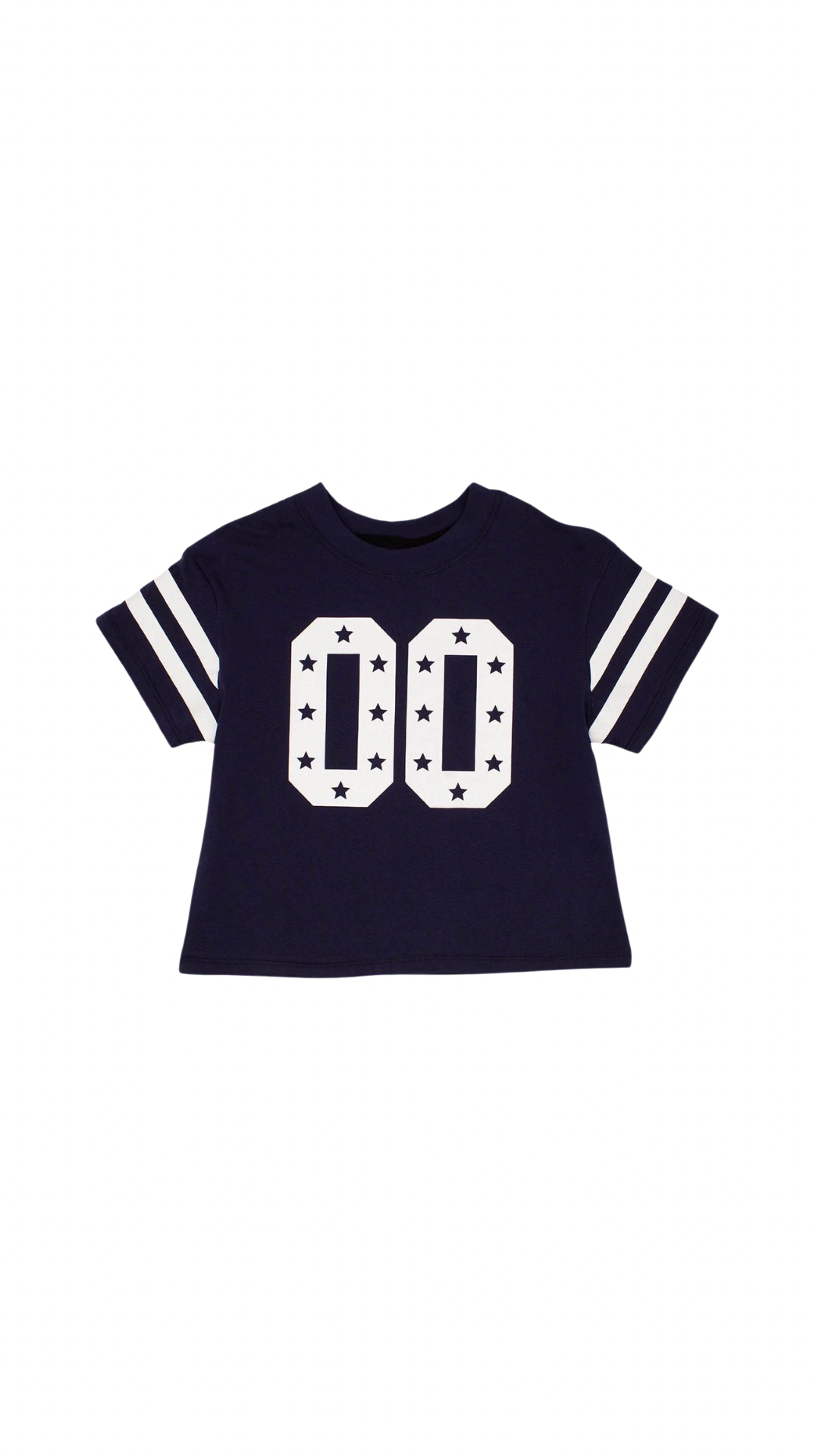 Glitter Double 00 Stars Boxy Tee Navy - Gameday