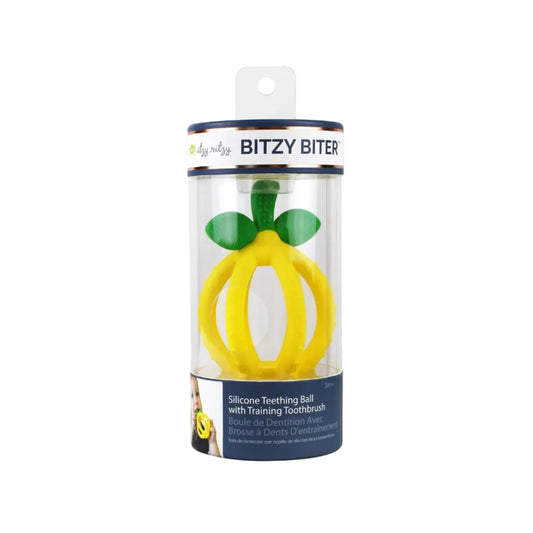 Bitzy Biter™ Teething Ball Baby Teether Lemon