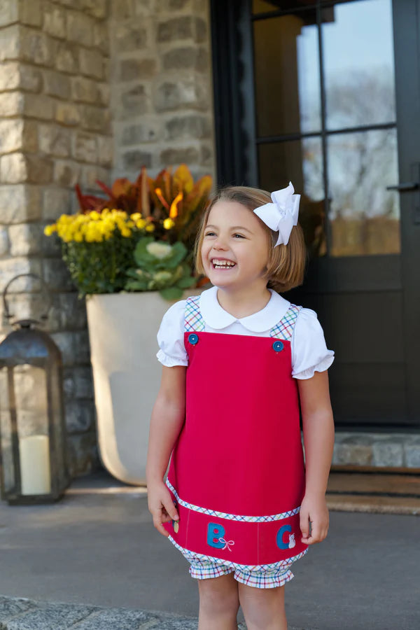 Jillian Jumper Set - Broadcloth Richmond Red/Kindness Wins Windowpane