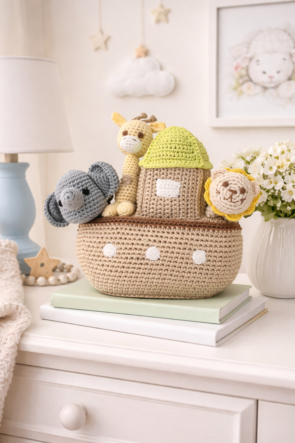 Noah's Ark Bamboo Crochet Keepsake Toy