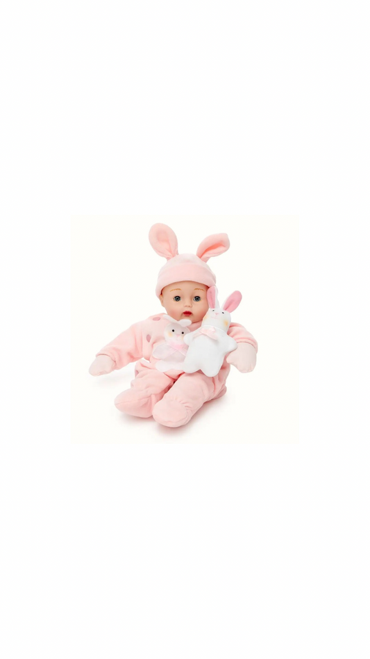 Pink Bunny Huggums Light Skin Tone 12"