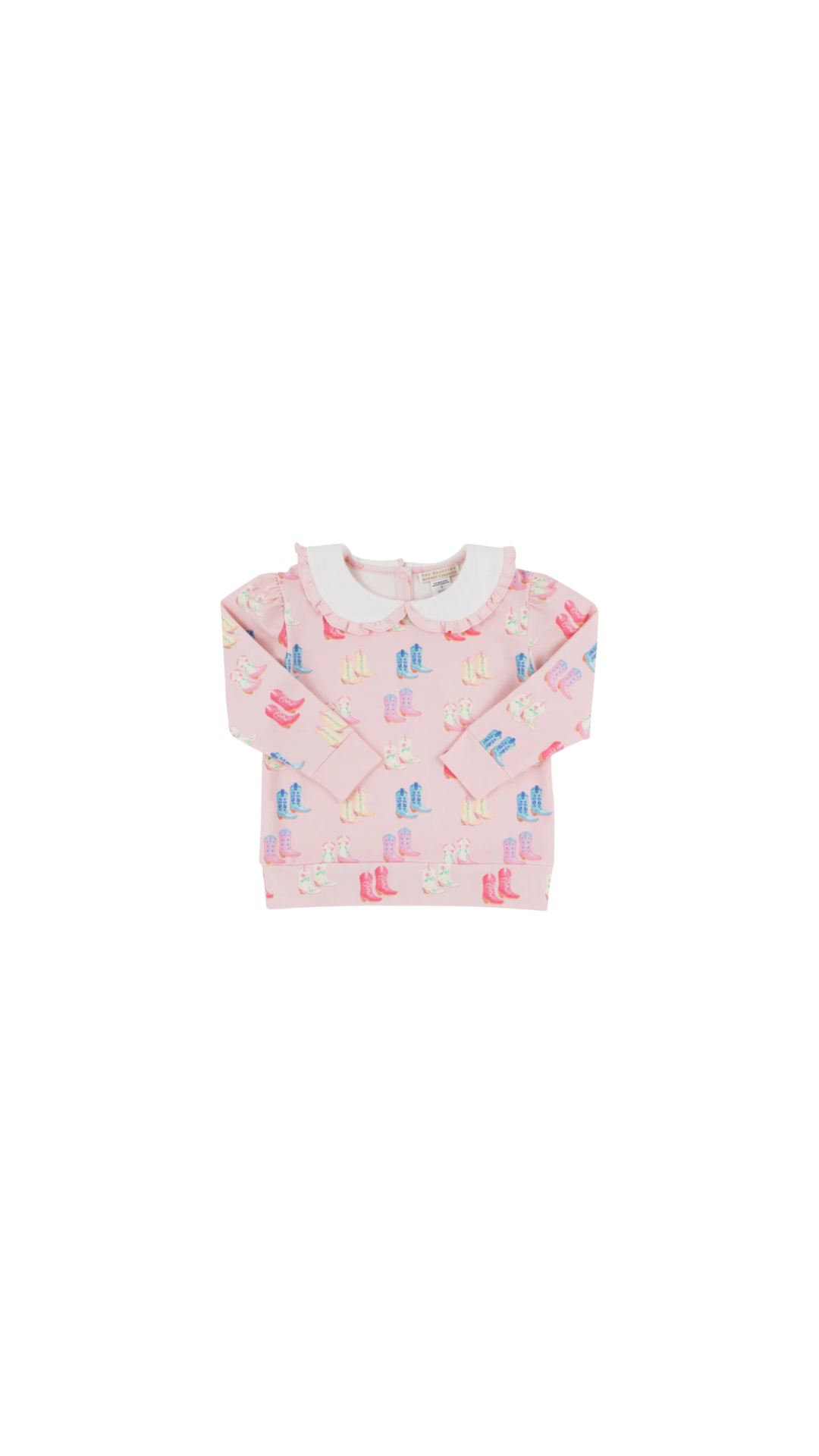 Cute to Boot/Palm Beach Pink Maude's Ruffle Cassidy Comfy Crewneck