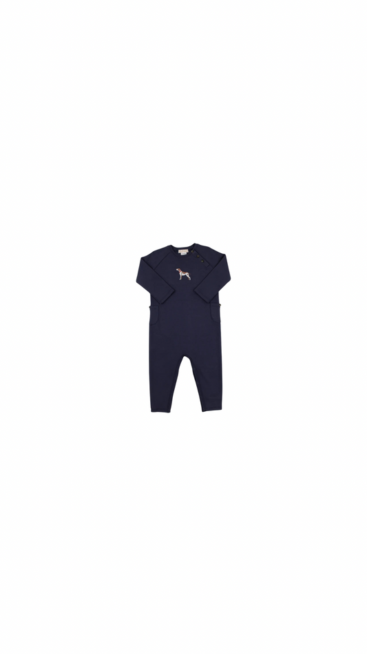 Rayburn Romper - Pima Nantucket Navy/Dog