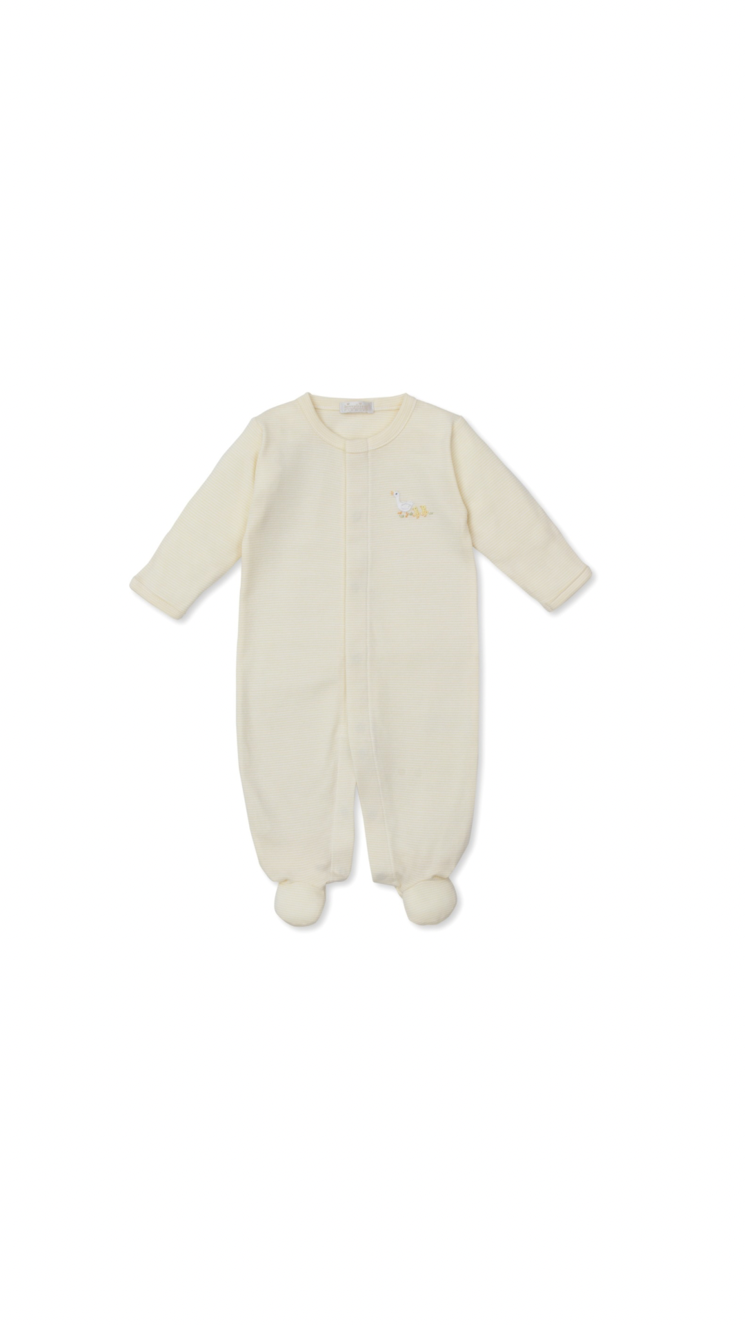 Premier Baby Duckling Footie w/ Hand Emb Yellow