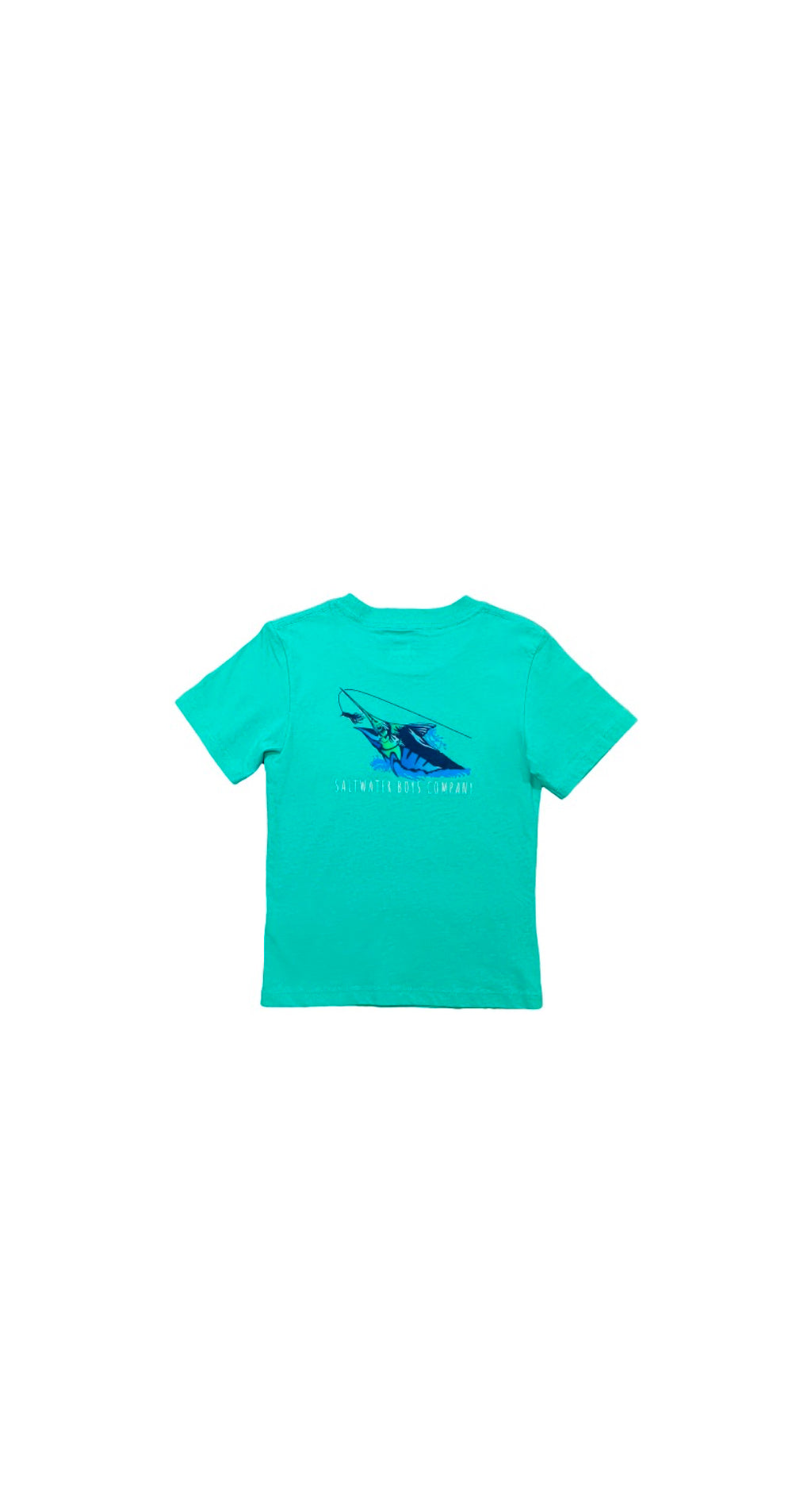 Striped Marlin Short Sleeve Graphic Tee, Ocean Wave