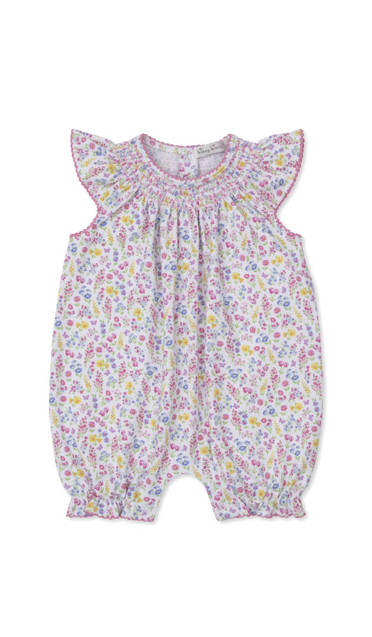 Pastel Gardens Short Playsuit Comp Smocked Multi