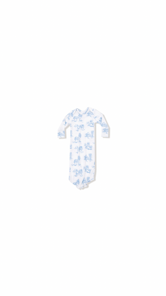 Farm Toile Blue - Knotted Gown