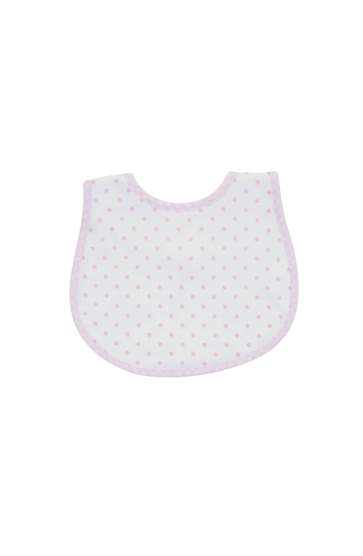 Gingham Dots Bib - Pink