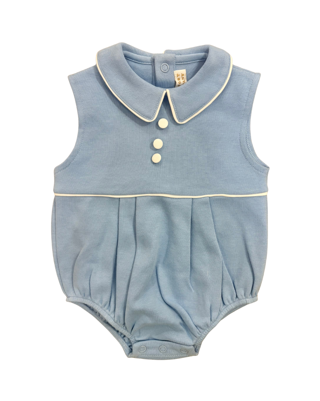 Sarasota Sky/Worth Ave White Sleeveless Bradford Bubble - Pima