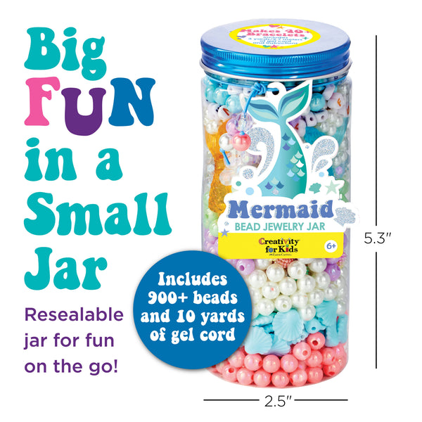 Bead Jewelry Jar Mermaid