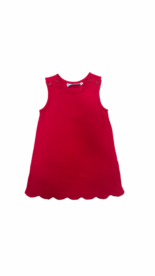 Scalloped Jumper - Red