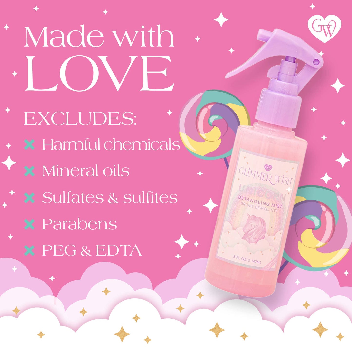 Unicorn Hair Detangling Mist | Detangler Spray