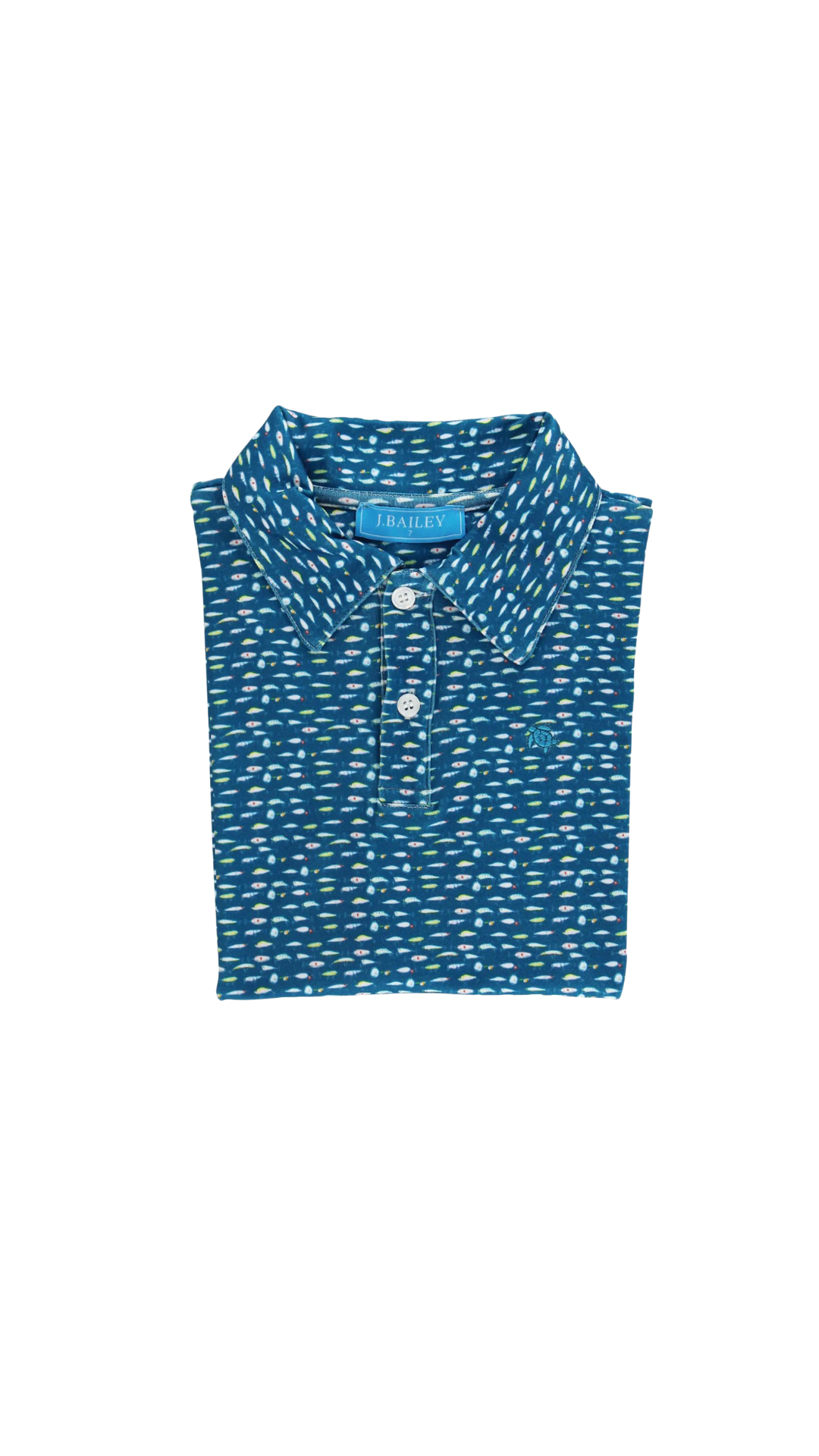 Performance Henry Polo Short Sleeve - Lures on Blue