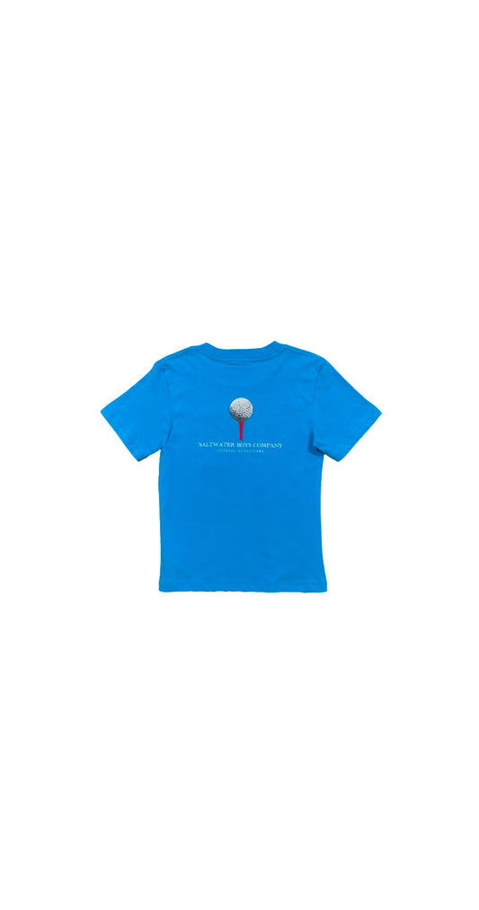 Golf Ball Short Sleeve Graphic Tee, Parisian Blue