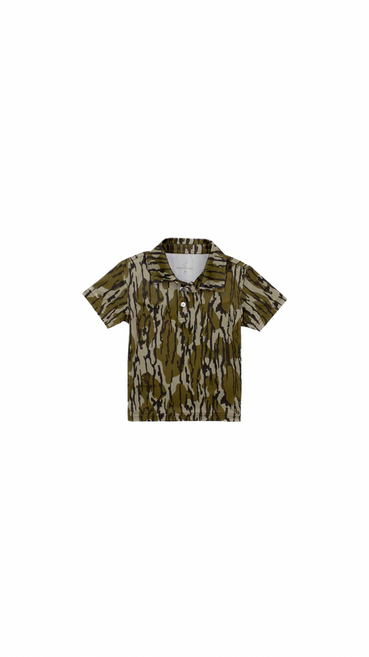 Boys Inlet Polo Mossy Oak Original Bottomland