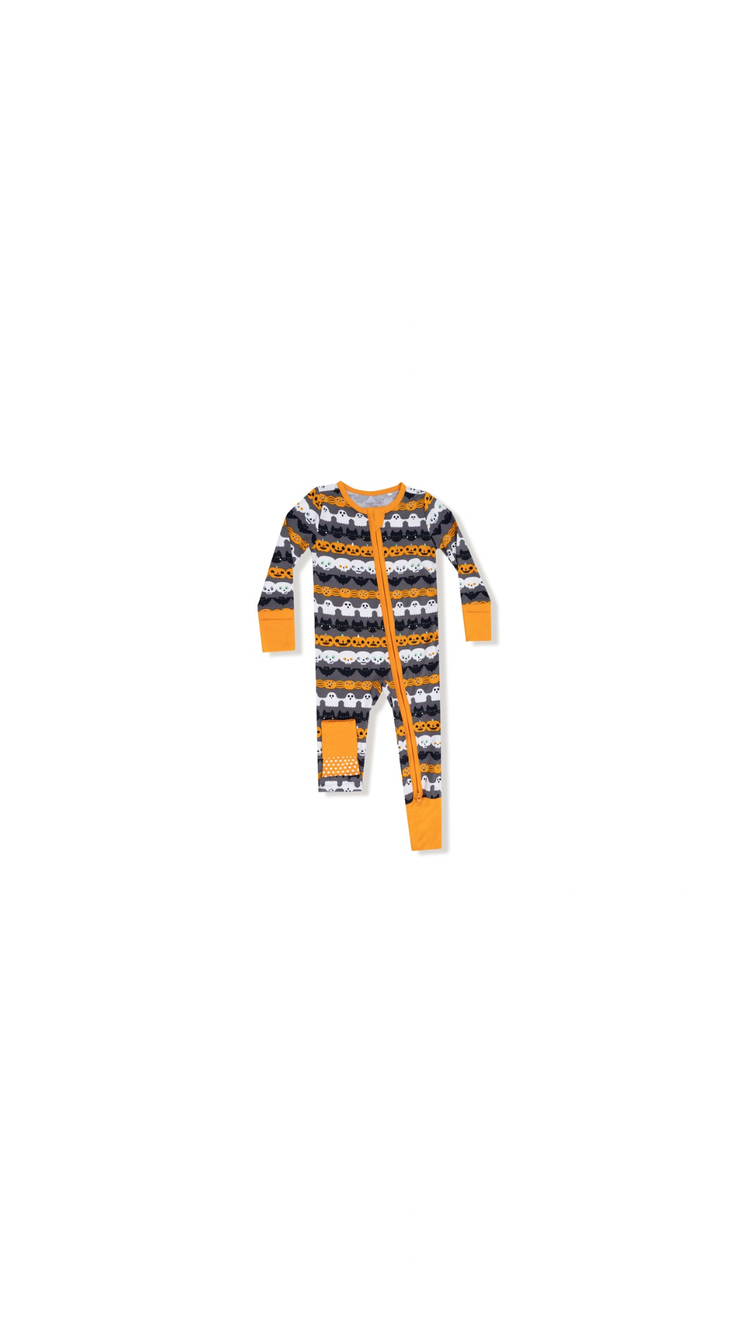 Halloween Paper Garland Glow In The Dark - 2 Way Zipper Romper