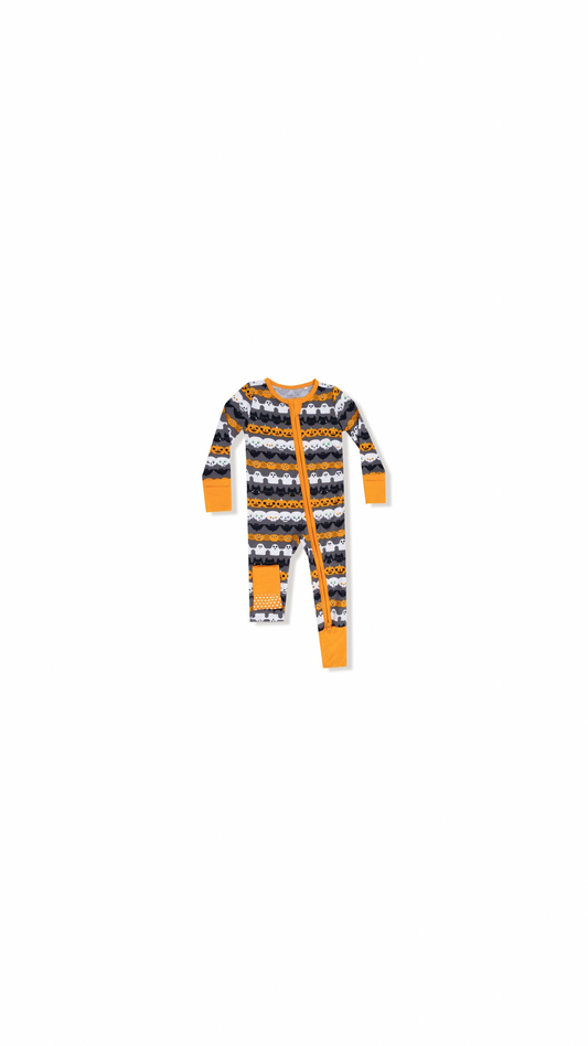 Halloween Paper Garland Glow In The Dark - 2 Way Zipper Romper