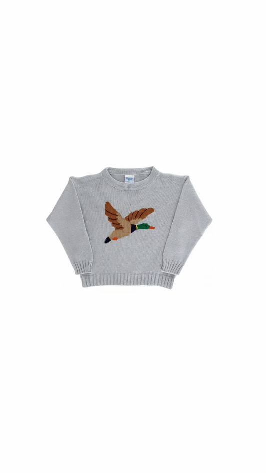Crewneck Sweater Duck On Grey