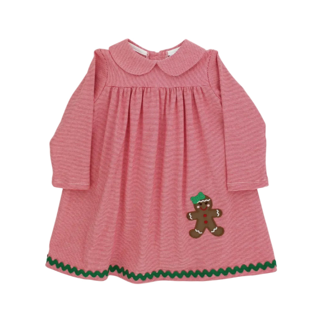 Jolly Gingerbread Knit Dress w/ Collar