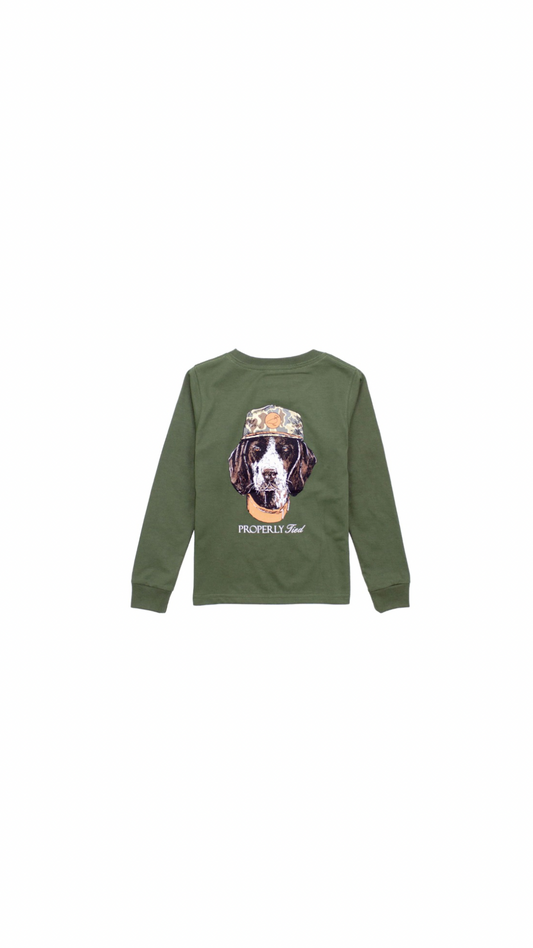 Boys Man's Best Friend Long Sleeve Olive