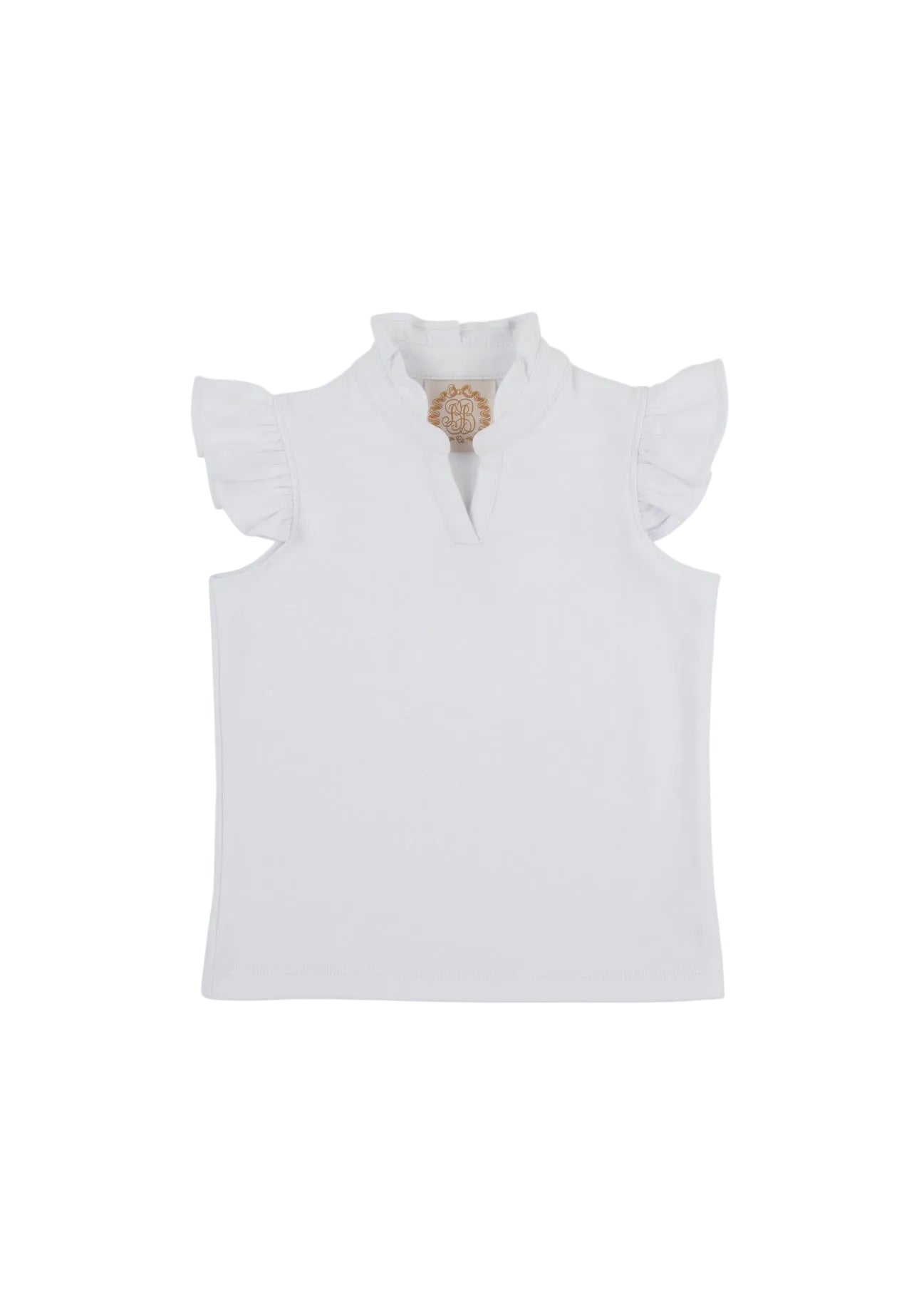Rosie Ruffle Top - Heavy Weight Knit Worth Ave White