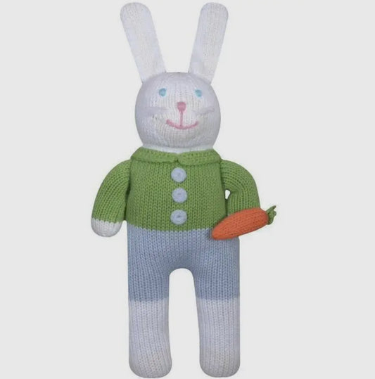 Collin the Bunny Knit Doll 7” Rattle