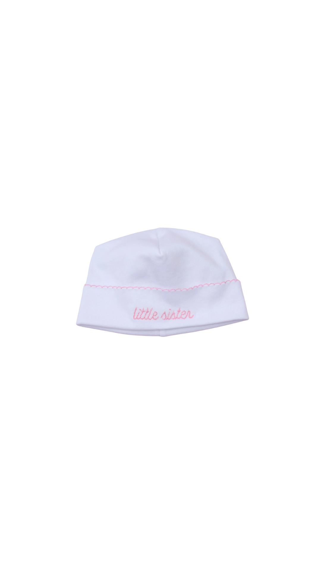 Little Sister Embroidered Hat Pink